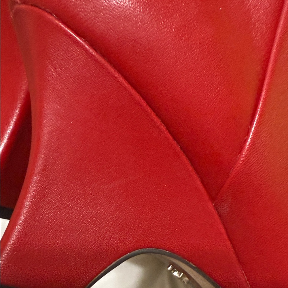 Sam Edelman Vance Red Leather Heeled Boots - Picture 6 of 9